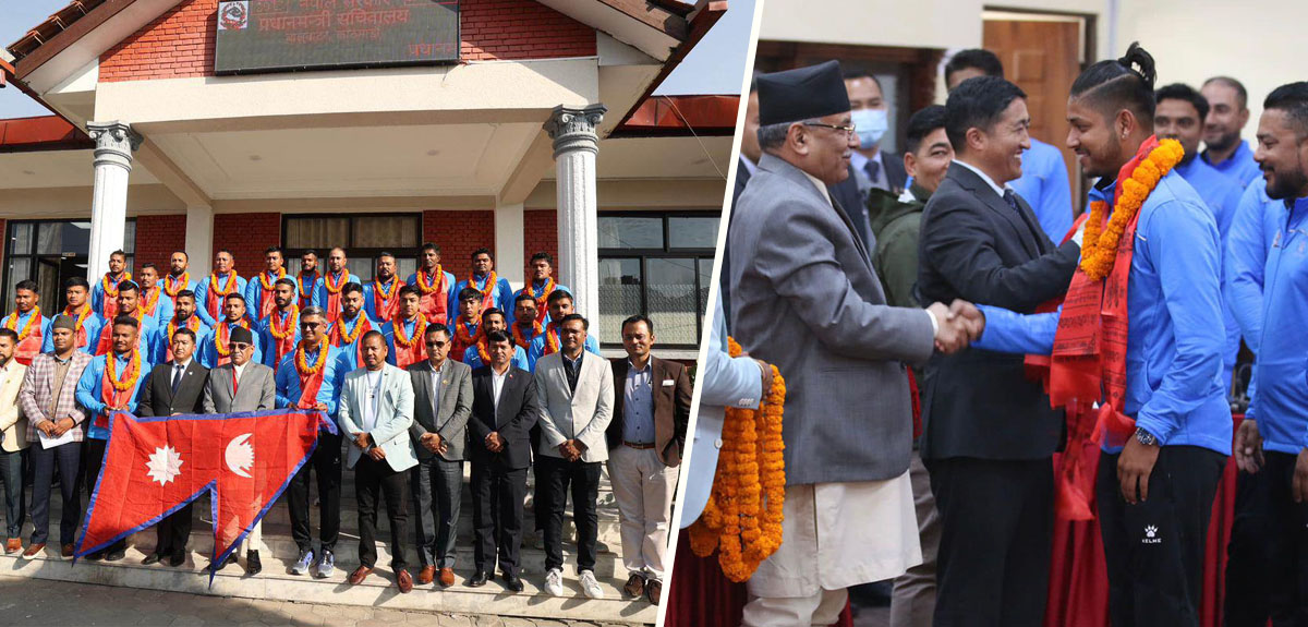 घरेलु मैदानमा लिग–२ को सिरिज जित्ने खेलाडीलाई २ लाख दिने प्रधानमन्त्रीको घोषणा 